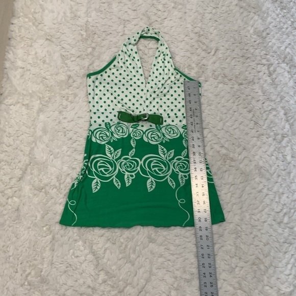 Vintage Vanilla Ice Polka Dot and Floral Halter - Picture 6 of 6